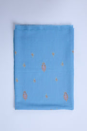 Pastel Blue Hand Embroidered Shawl